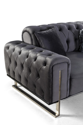 Designer Wohnzimmer Set Sofagarnitur 3+3+1 Sitz Möbel Garnituren 3tlg.