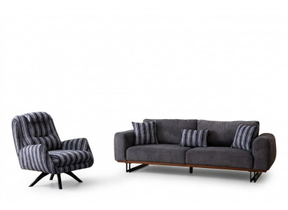 Wohnzimmer set Designer Sofagarnitur 4 +1 Sitzer Garnitur Couchen Möbel 2tlg.