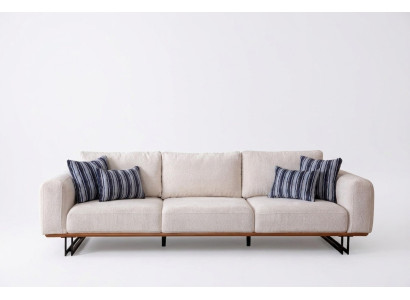 Designer 4 Sitzer Sofa Modern Möbel Weiße Farbe in Stil Wohnzimmer 