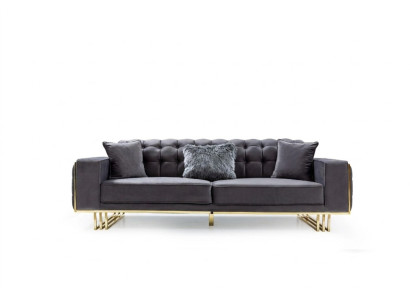 sofa Luxus Möbel Wohnzimmer Füße 240cm Couch Sofas Couchen 3 Sitzer