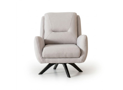 Sessel Modern Weiße Wohnzimmer Sitzmöbel Textil Luxus Design Möbel Lounge Club