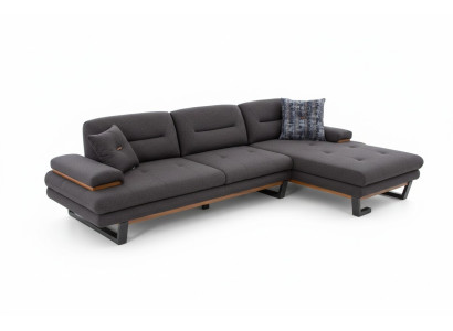 Stil Ecksofa L-form Grau Luxus in Wohnzimmer Designer Eckgarnitur Couchen