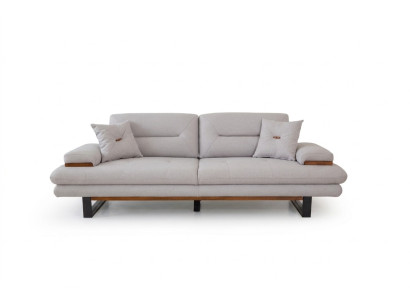 Designer Grau Sofa 3 Sitz Modern Stil Möbel in Wohnzimmer 238cm Couchen