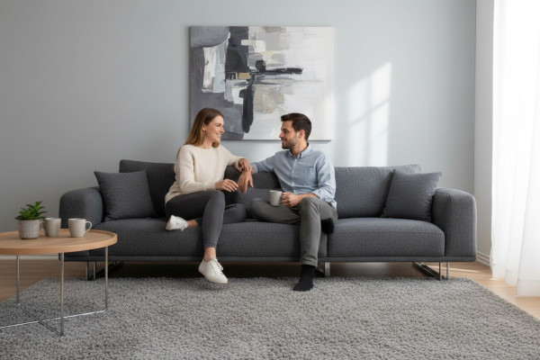 Sofa 4 Sitzer Relax Couch Couchen Bettfunktion Viersitzer Textil Sofas