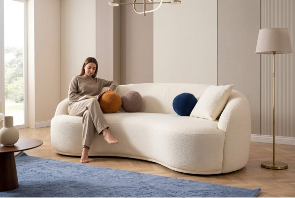 Design Couch Halbrunde Couchen Luxus Sofa Polster Möbel 4 Sitzer xxl big