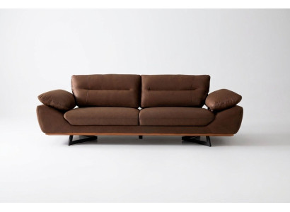 Modern Designer Sofa 3 Sitzer 240cm xxl Couch Polster Sofas Design Braun
