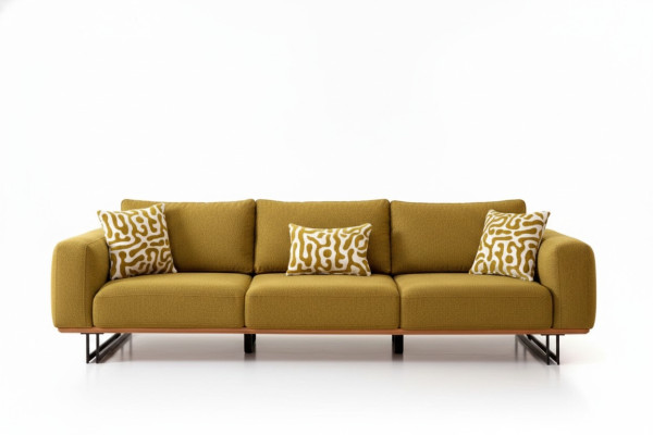 Italienische Sofa Couch Polster 4 Sitzer Möbel 270cmTextil Couchen Neu