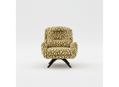 Sessel Modern Grün Wohnzimmer Sitzmöbel Textil Luxus Design Möbel Lounge