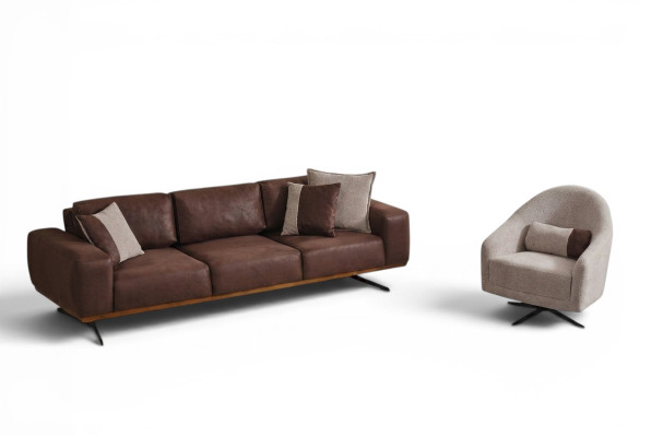 Modern Wohnzimmer set 2tlg. Sofa Sessel 4+1 Sitzer Sofagarnitur Sofas Couchen