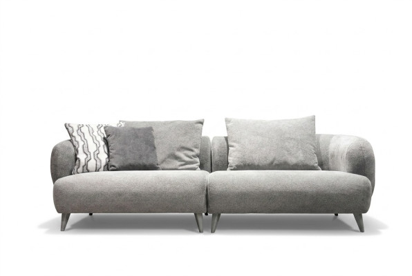Luxus Sofa 3 - sitzer Design Grau farbe weiche Sofa Polster Textil Big xxl