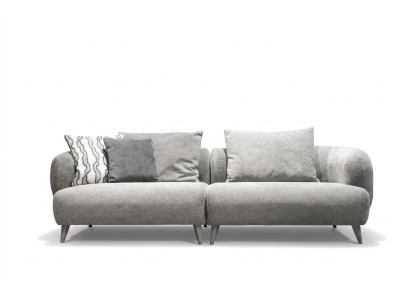 Luxus Sofa 3 - sitzer Design Grau farbe weiche Sofa Polster Textil Big xxl