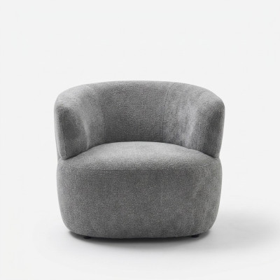 Stilvoll Sessel Wohnzimmer Weich Möbel Grau Designer Lounge Club Einsitzer
