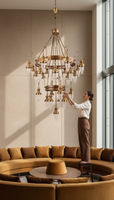 Hängeleuchte Kronleuchter Lampe Kristalllampe Deckenleuchte Lampen 120x250
