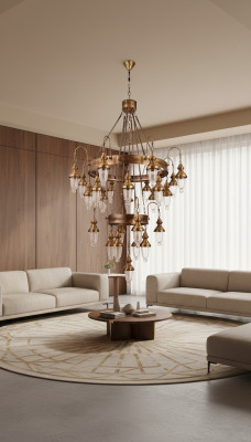 Hängeleuchte Kronleuchter Lampe Kristalllampe Deckenleuchte Lampen 120x250