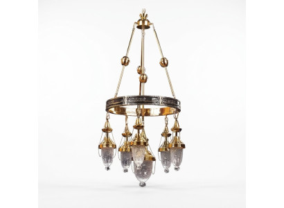 Deckenlampe Kronleuchter Pendelleuchte Wohnzimmer Luxus Glanz Leuchte