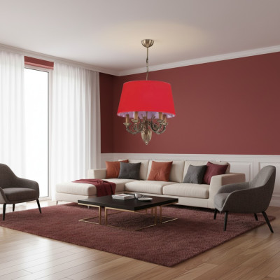 Kronleuchter Klassische Leuchten Lampen Lampe Gold 50x80 Rot