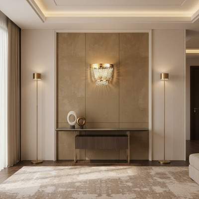 Modern Deckenleuchte Messing Lampen Lampe Gold Kristall