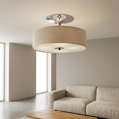 Deckenlampe Deckenleuchte moderner Pendelleuchte Wohnzimmer Luxus 50x30 Chrome