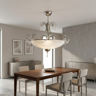 Kronleuchter Pendelleuchte Wohnzimmer Kronleuchter glänzendes Chrome neu