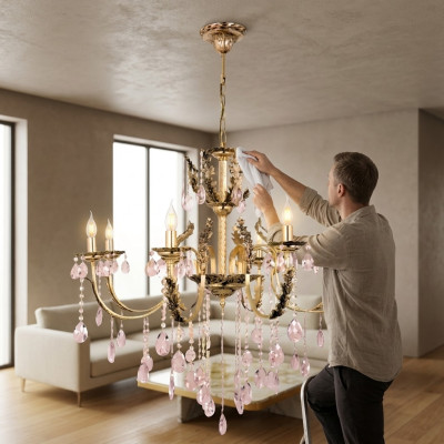 Hängeleuchte Kronleuchter Lampe Kristalllampe Deckenleuchte Lampen 97x130