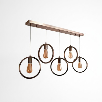 Pendelleuchte Schwarz schick Deckenlampe 70x90cm Wohnzimmer Leuchte