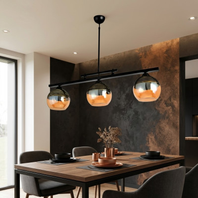 Deckenlampe Schwarze Leuchte Wohnzimmer Luxus Lampe Pendelleuchte 20x65