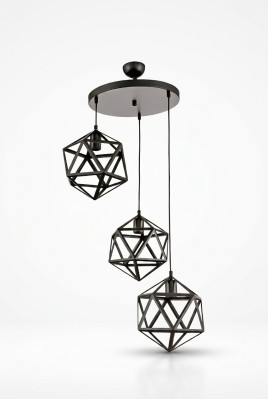 Pendelleuchte Schwarz für das Wohnzimmer schick Deckenlampe Leuchte