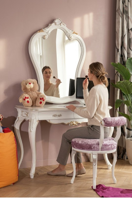 Schminktisch Set Konsole Spiegel Schlafzimmer Möbel Design2tlg Holz