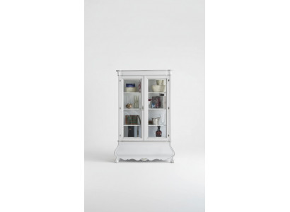 Klassische Wohnzimmermöbel Weiße Holzvitrine Wohnzimmermöbel Schrank