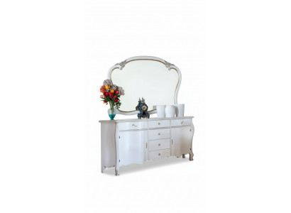 Sideboard Spiegel Anrichte Sideboard Holz Design Möbel Stil Kommode