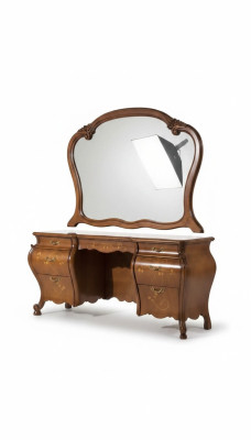 Schminktisch Set Spiegel Schlafzimmer Möbel Design 2tlg