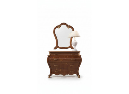 Schlafzimmer Spiegel Kommode Holz Klassisches Design Luxus Braun Neu