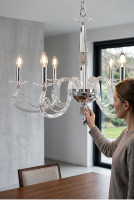 Luxus Transparent Deckenleuchter Deckenleuchter Kristall Kronleuchter Lampe