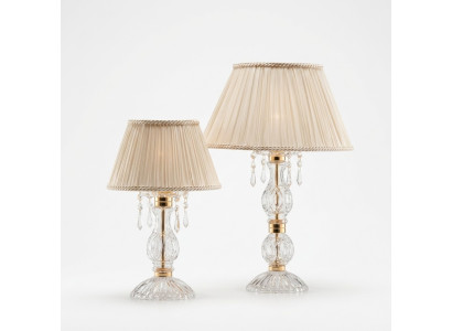 Antike Stil Beige Lampe Tischlampe Kronleuchter Kristall Tischleuchten