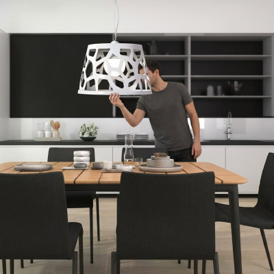 Designer Luxus Kronleuchter Deckenlampe Modern Weiß Luxus Lampe Stil