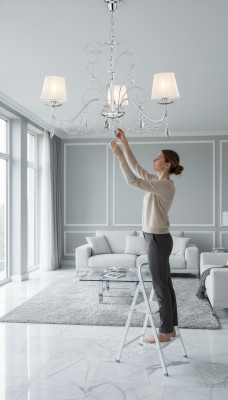 Luxuriöser Kristall Hängeleuchter Stilvoller 3x Lampen Deckenlüster