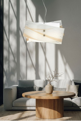 Stilvolle Deckenleuchte Moderner weißer Pendelkronleuchter mit 2x Lampen