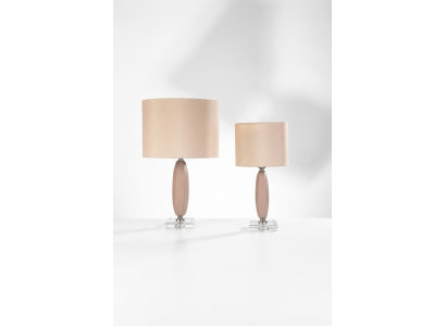 Tischlampe beige Kristall Kronleuchter klassische Tischschirmleuchte neu
