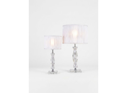 Klassischer Weiße Tischlampe Schreibtisch Lampe Kristall Beleuchtung