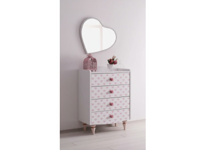 Kommode Spiegel Holz Set Modern Design Möbel neu Gruppe Weiß Luxus 2tlg