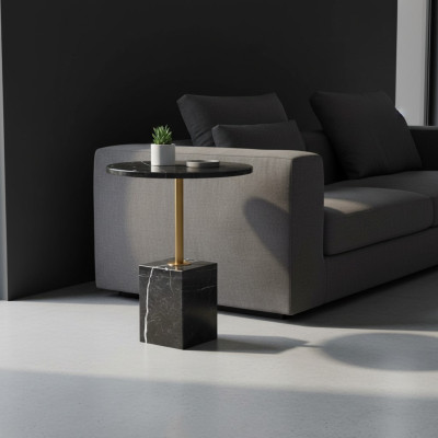 Rund Couchtisch Top Qualität Schwarz stilvolle Beistelltisch neu luxuriöse