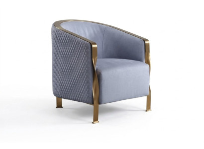 Modern luxuriöse Grau Sessel Möbel Fernseh Sofa Polster Club Stuhl Metall