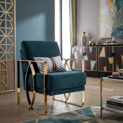 Luxuriöse Sessel Modern Design Grün Relax Sessel Sitz Luxus Warteraum Neu