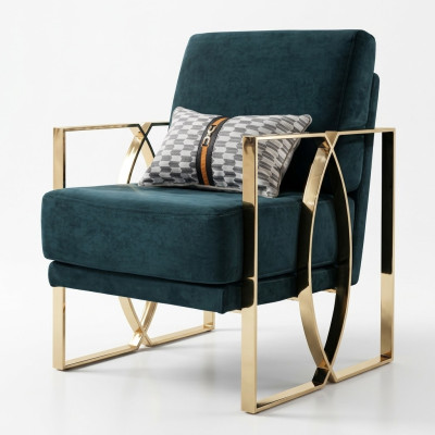 Luxuriöse Sessel Modern Design Grün Relax Sessel Sitz Luxus Warteraum Neu