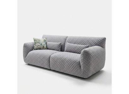 Wohnzimmer Sofa 3 Sitzer Grau Polster Sofas Design Holz Textil neu Modern