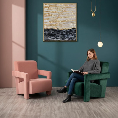 luxuriöse Sessel Sitzer Wohnzimmer Modern Grün Design Luxus Sitzmöbel neu