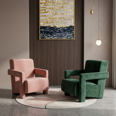 luxuriöse Sessel Sitzer Wohnzimmer Modern Grün Design Luxus Sitzmöbel neu