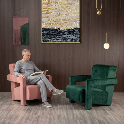 Modern Sessel Fernseh Couch 1 Sitzer Sofa Textil Stoff Couchen 2x Sessel