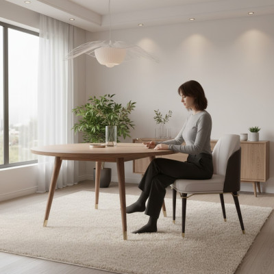 Esszimmerstühle Wohnzimmer Stuhl mit Holzbeinen Modern neu Mehrfarbig neu