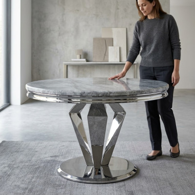 Luxus Esstisch Runder Tisch Esszimmer Marmor Design Tische Rund